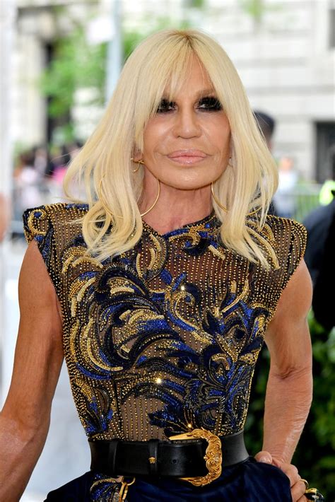 Donatella Versace in black